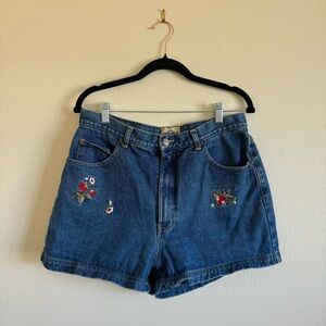 Strawberry Embroidered Denim Republic Shorts - Size 15/16
